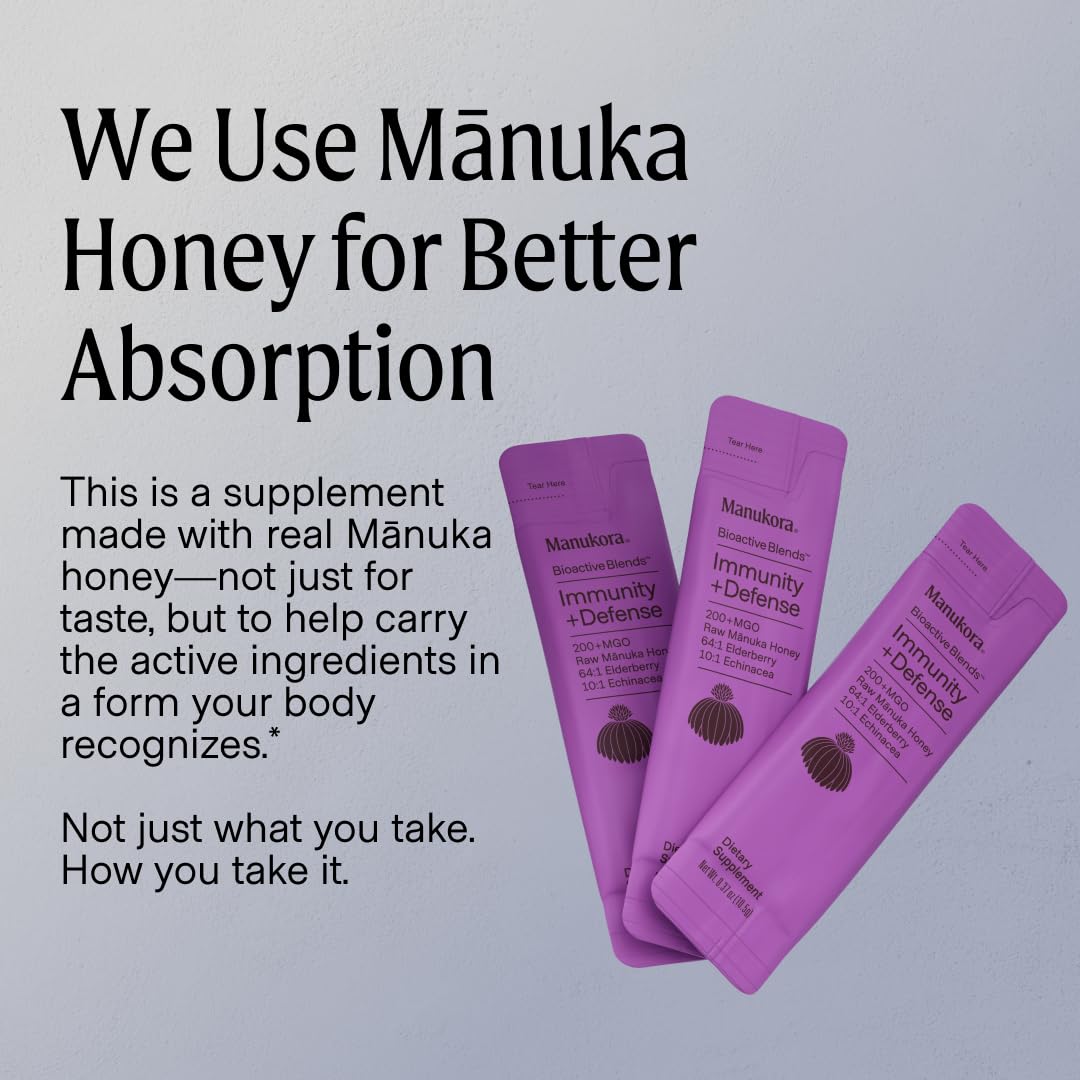 Manukora Elderberry daily wellness Support 105g packaging