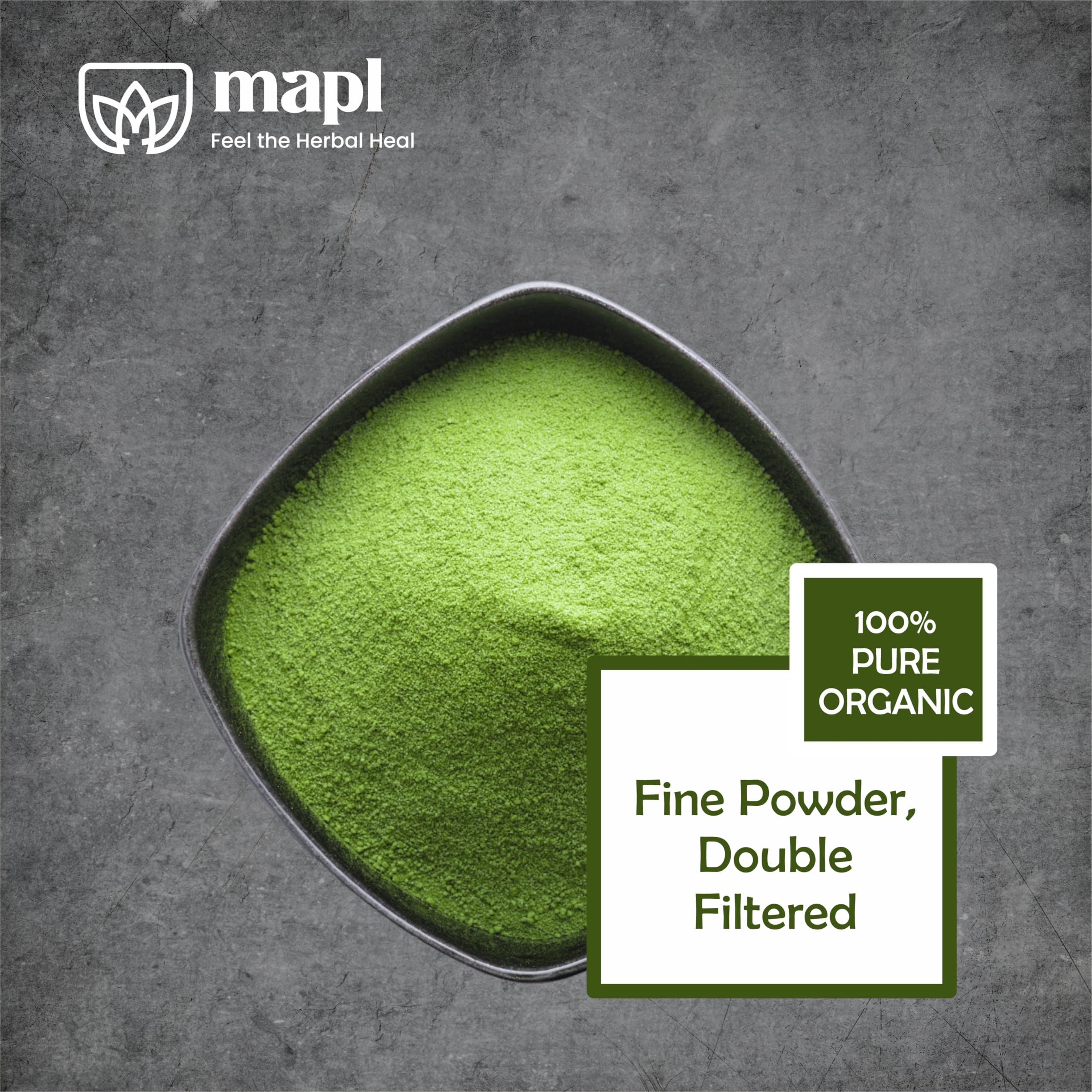 MAPL Organic Moringa Leaf Powder in a bowl