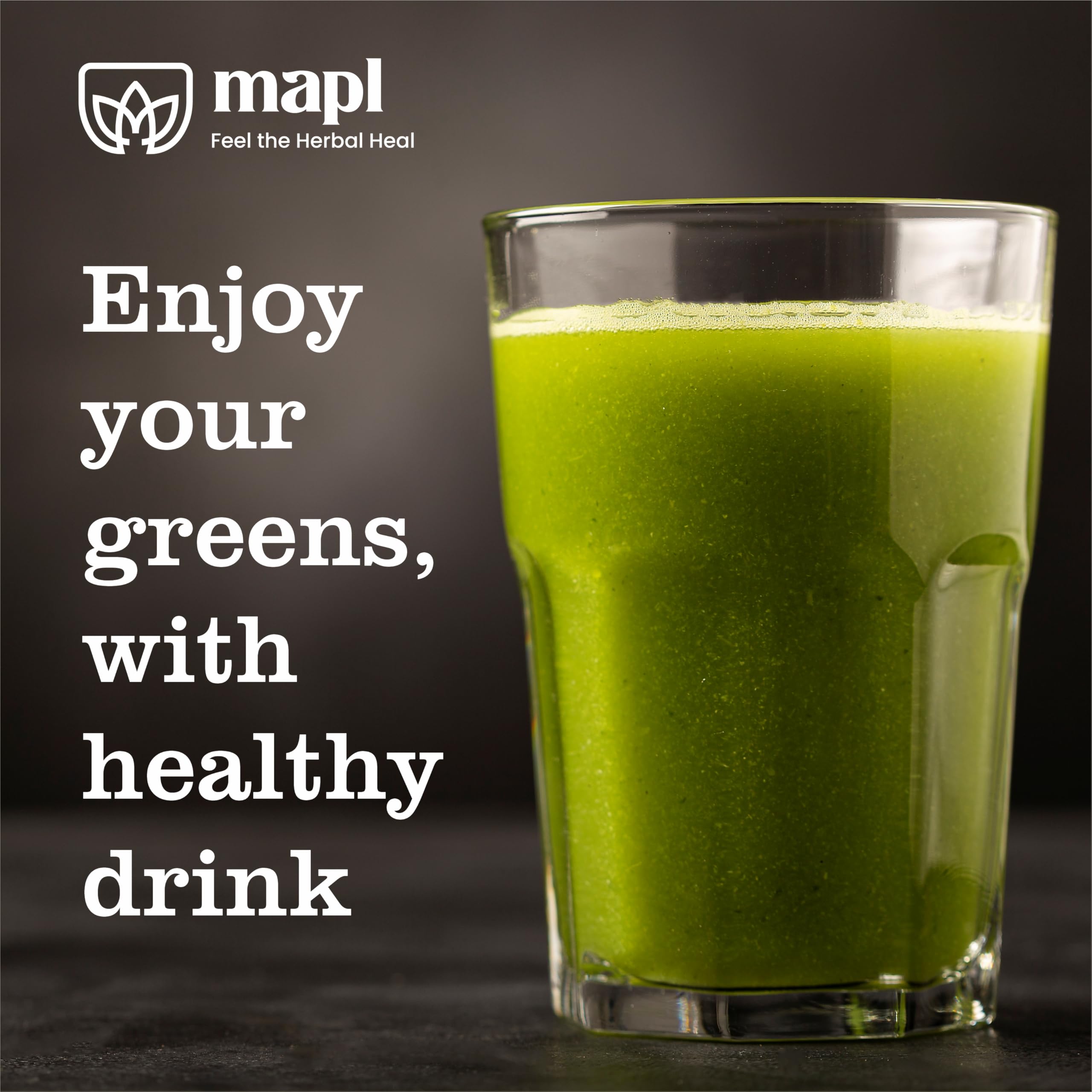 MAPL Organic Moringa Leaf Powder mixed in a smoothie
