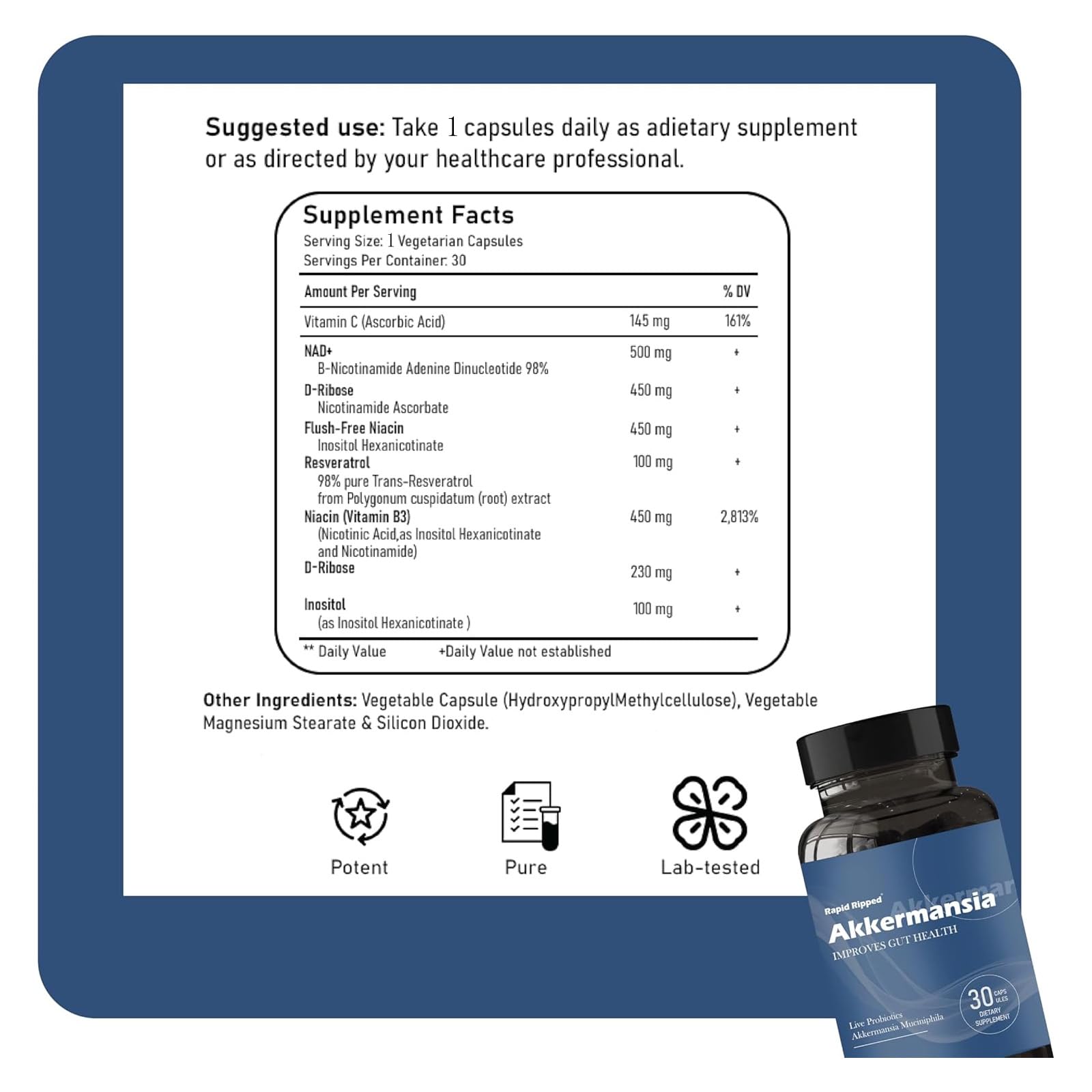 MAPUG Akkermansia Probiotic Capsules bottle with label