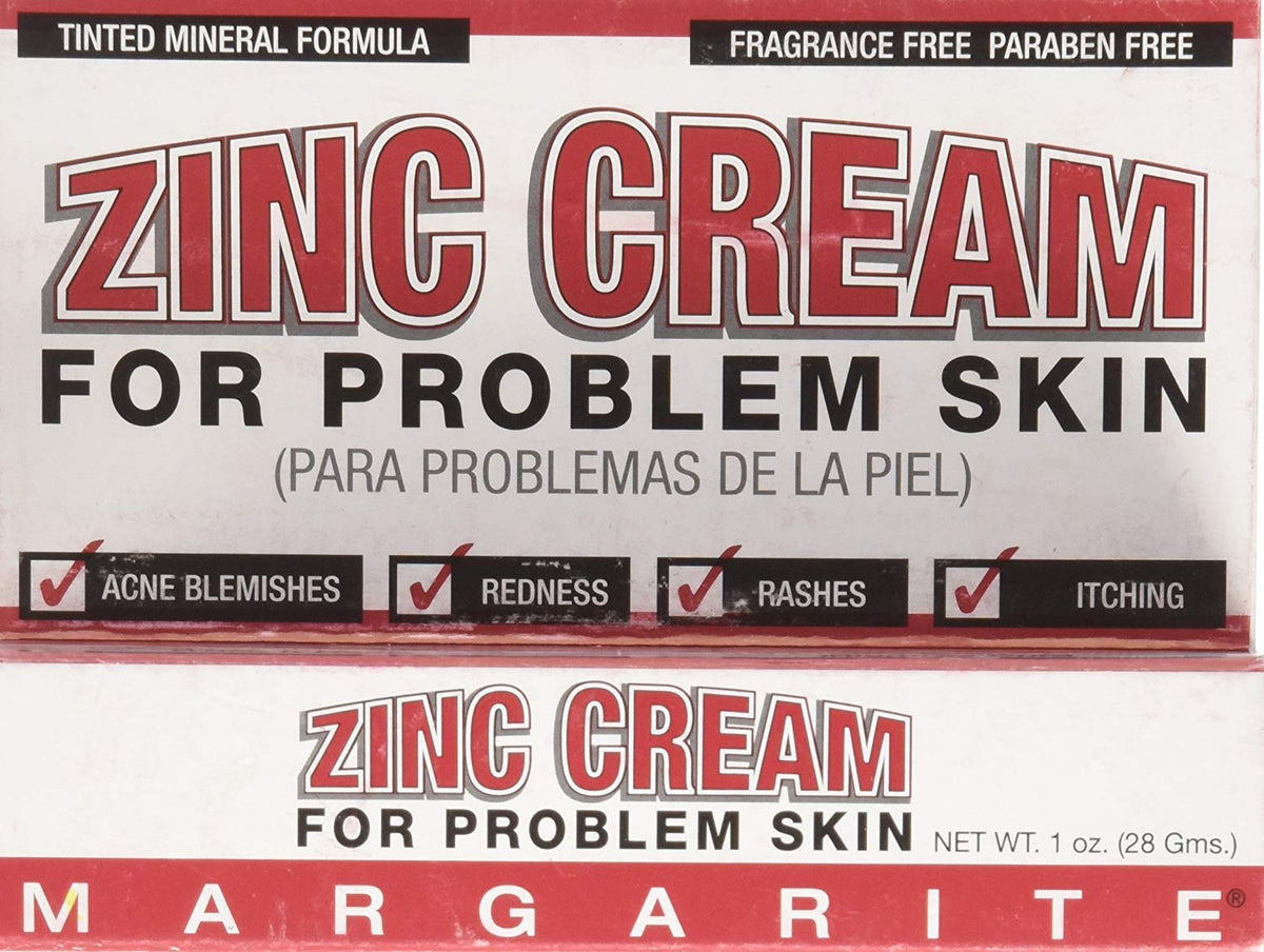 Margarite Zinc Cream 68g front view with packaging
