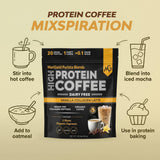 MariGold Collagen Coffee Protein Drink scoop next to the container