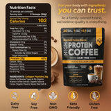 MariGold Collagen Coffee Protein Drink scoop with powder