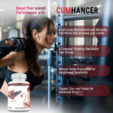 MARINANATURALS CUMHANCER supplement side view with ingredients list