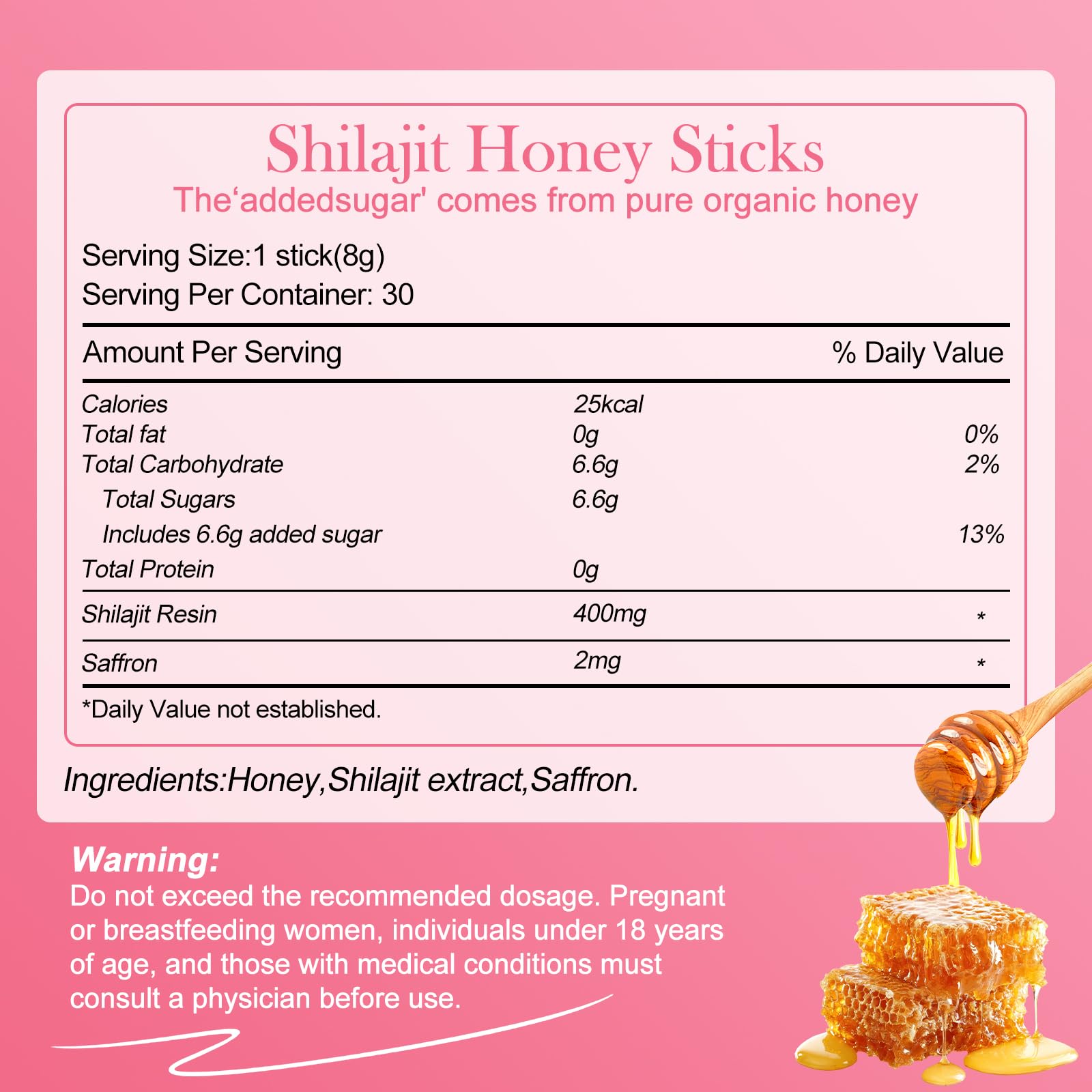 Marinix Shilajit Honey Sticks for Women individual stick