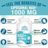 Maripolio Liposomal NAD+ 1000 mg softgel bottle side view
