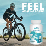 Maripolio Liposomal NAD+ softgel bottle with a measuring spoon