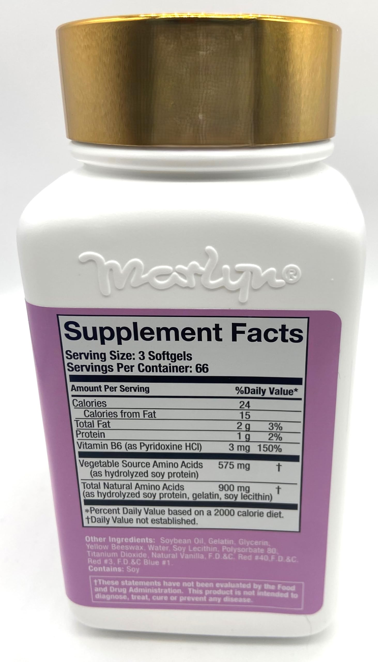MARLYN Multivitamins soft gel capsules in a clear container