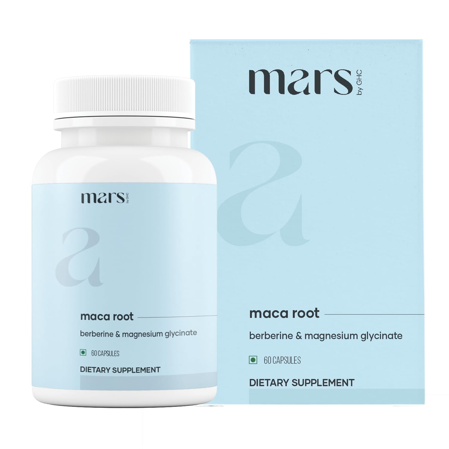 mars by GHC Ginseng and Maca Root Supplement front view