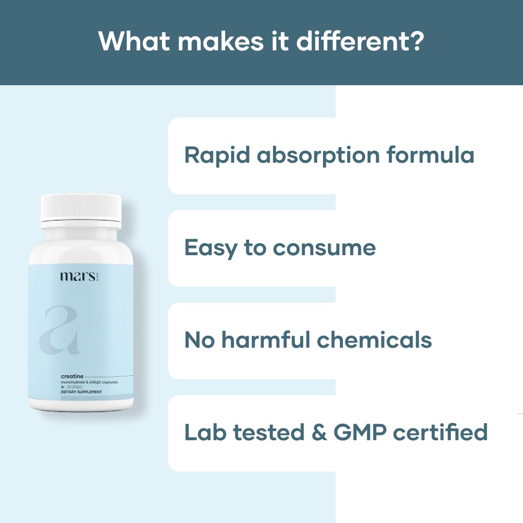 mars by GHC Micronized Creatine Monohydrate Caps with packaging