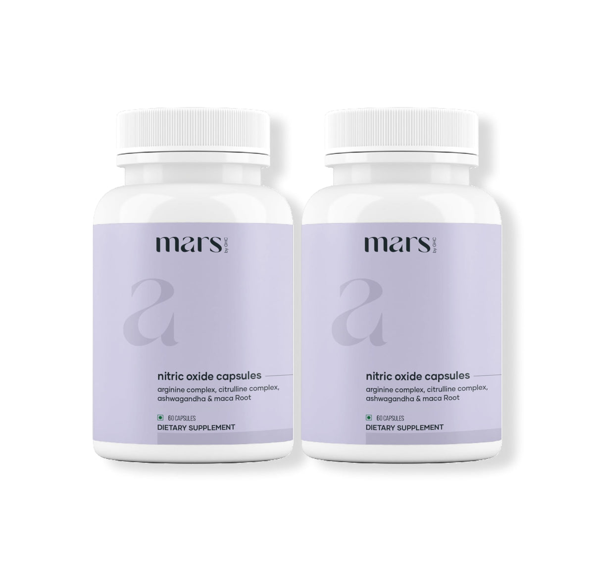 mars by GHC Pre Workout Nitric Oxide support Capsules front view