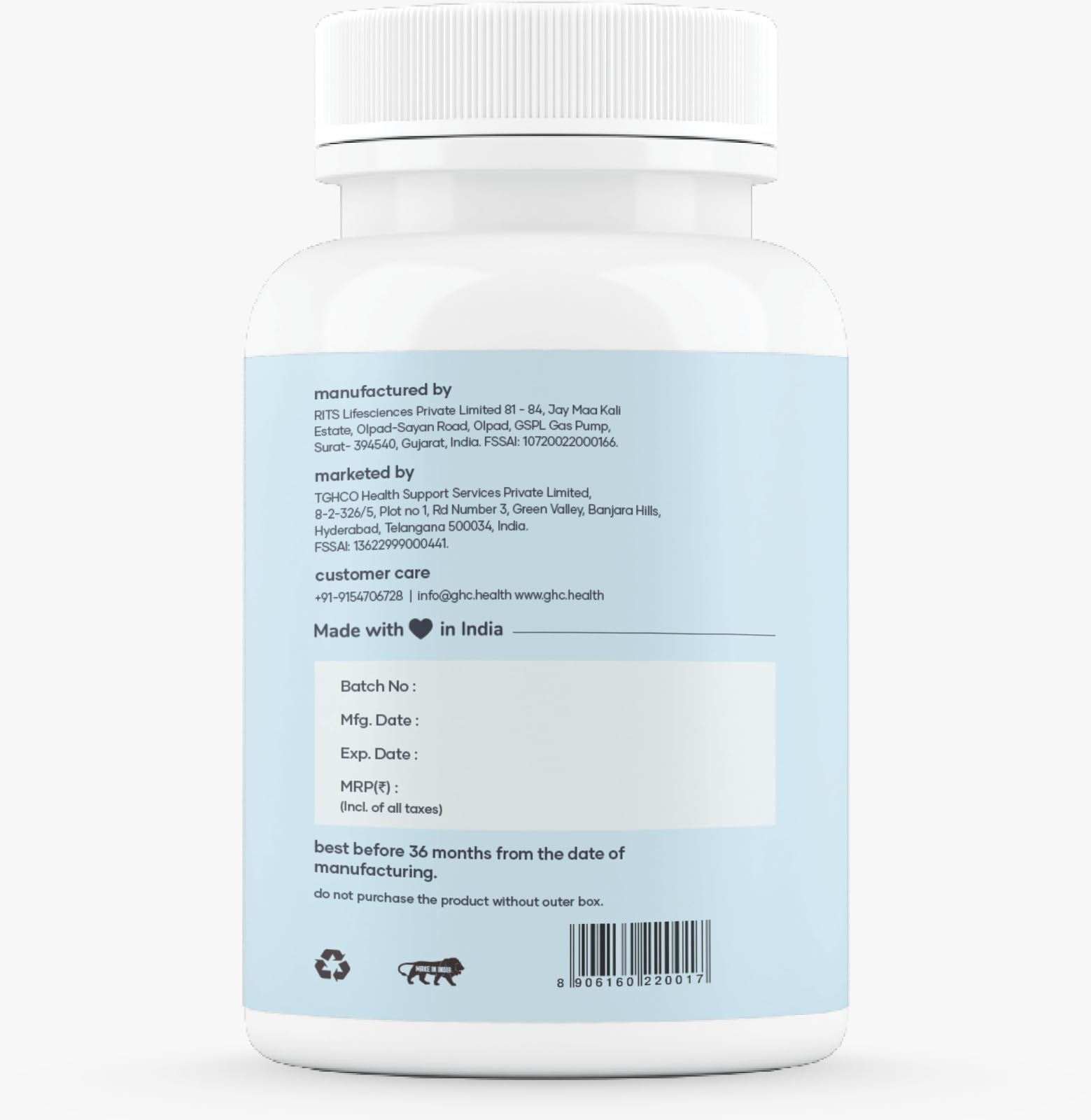 Mars Surgemax Shilajit Capsules displayed with a measuring spoon