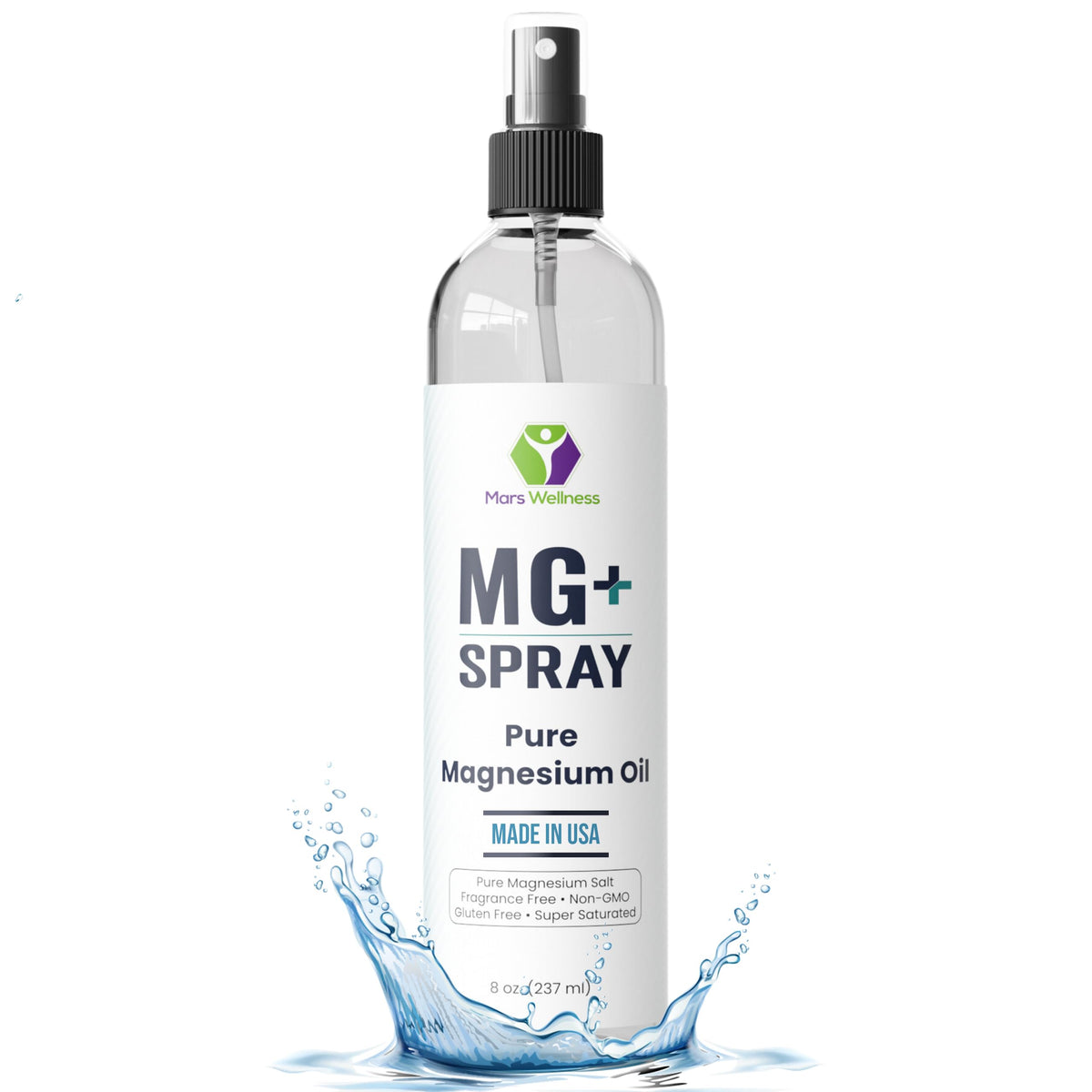MARS WELLNESS Magnesium Oil Spray 8oz front view