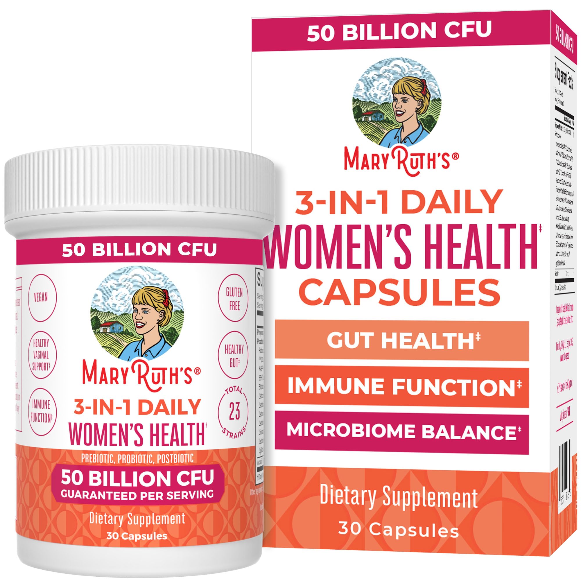 MARYRUTH'S 3-in-1 Women's Daily Health Capsules front view