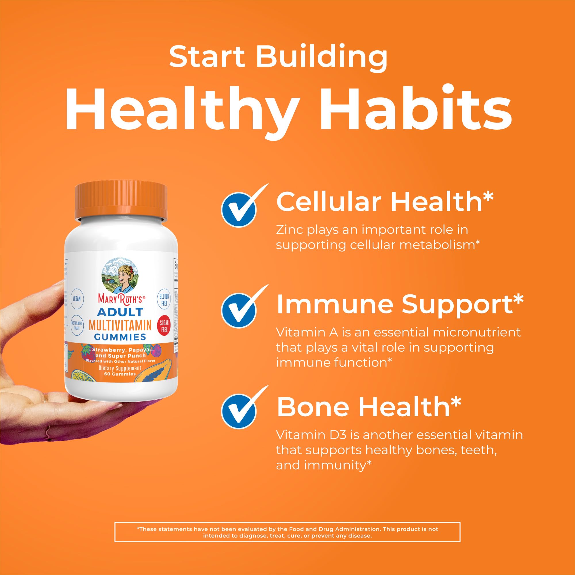 MARYRUTH'S Adult Multivitamin Gummies serving size