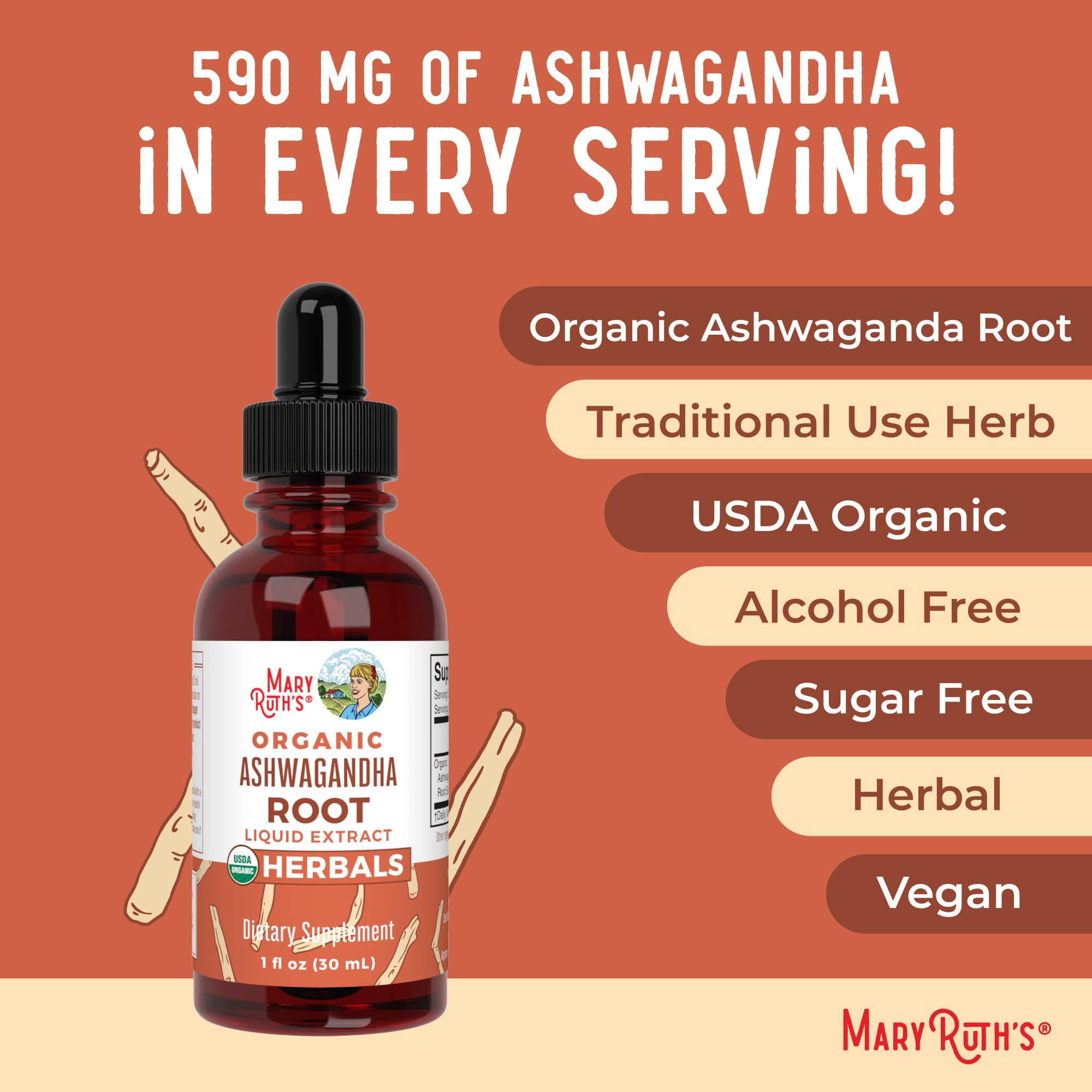 MARYRUTH'S Ashwagandha Root Liquid Drops lifestyle scene