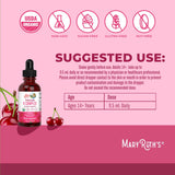 MARYRUTH'S B Complex Liquid Drops 90g side view with dosage instructions
