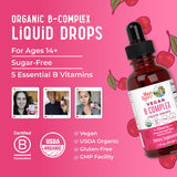 MARYRUTH'S B Complex Liquid Drops 90g with a measuring cup
