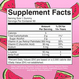 MARYRUTH'S Collagen support Gummies back view with ingredient list