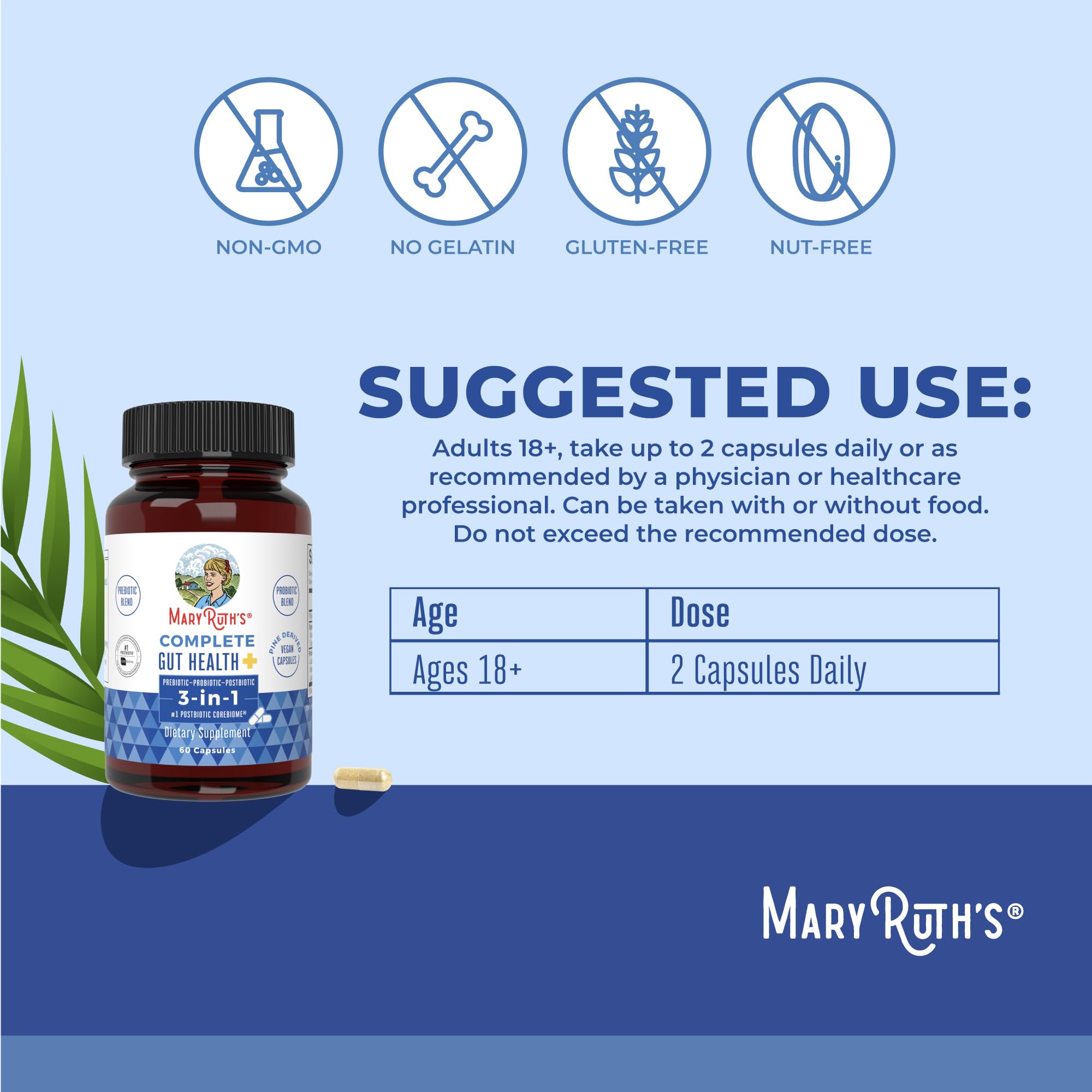 MARYRUTH'S Complete a daily routine Capsules ingredients list