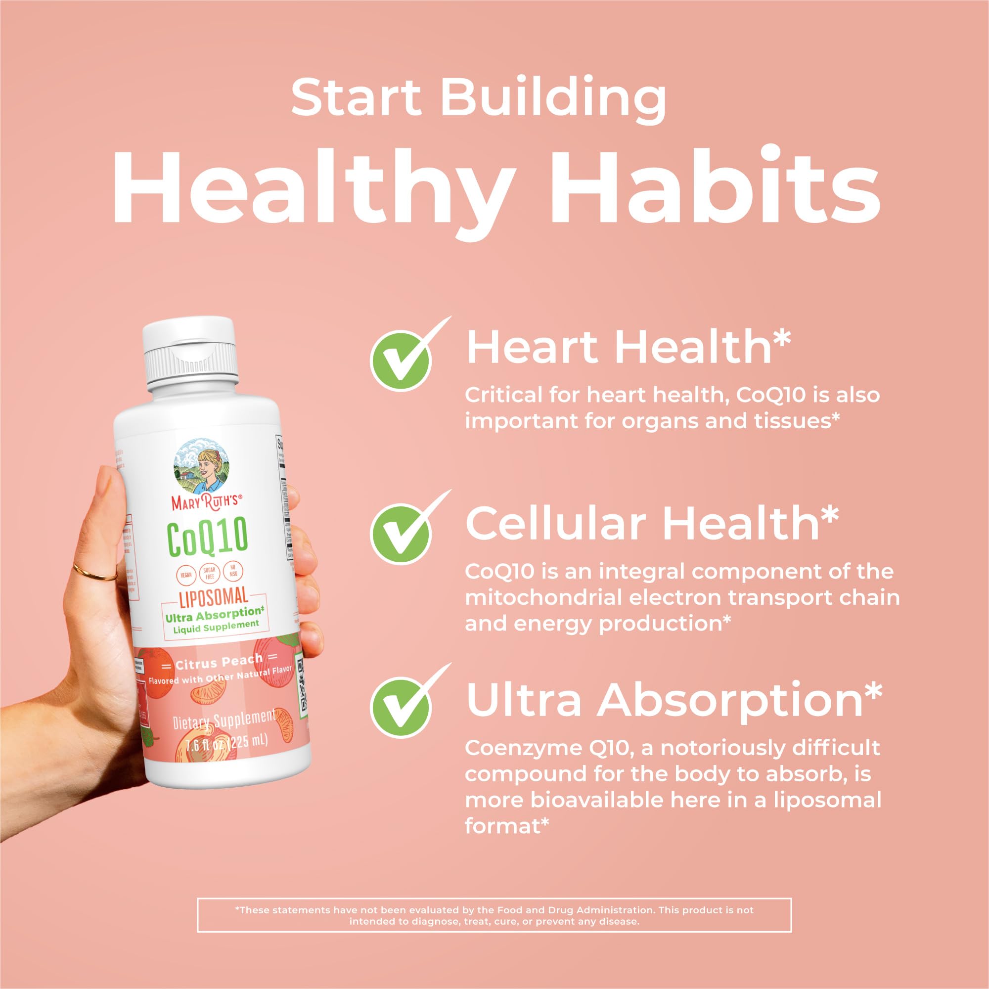 MARYRUTH'S CoQ10 Liquid Liposomal 75mg ingredients list