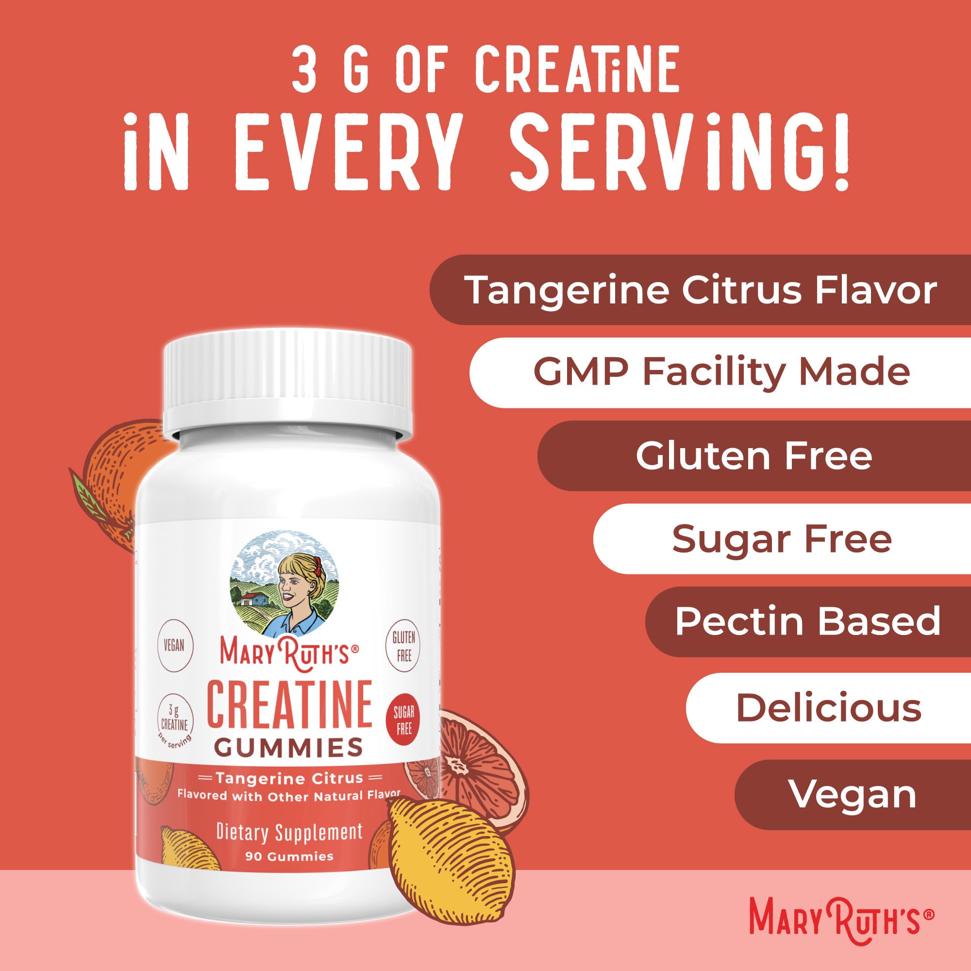 MARYRUTH'S Creatine Gummies in a gym bag