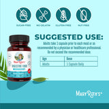 MARYRUTH'S daily Food Enzymes capsules on wooden surface