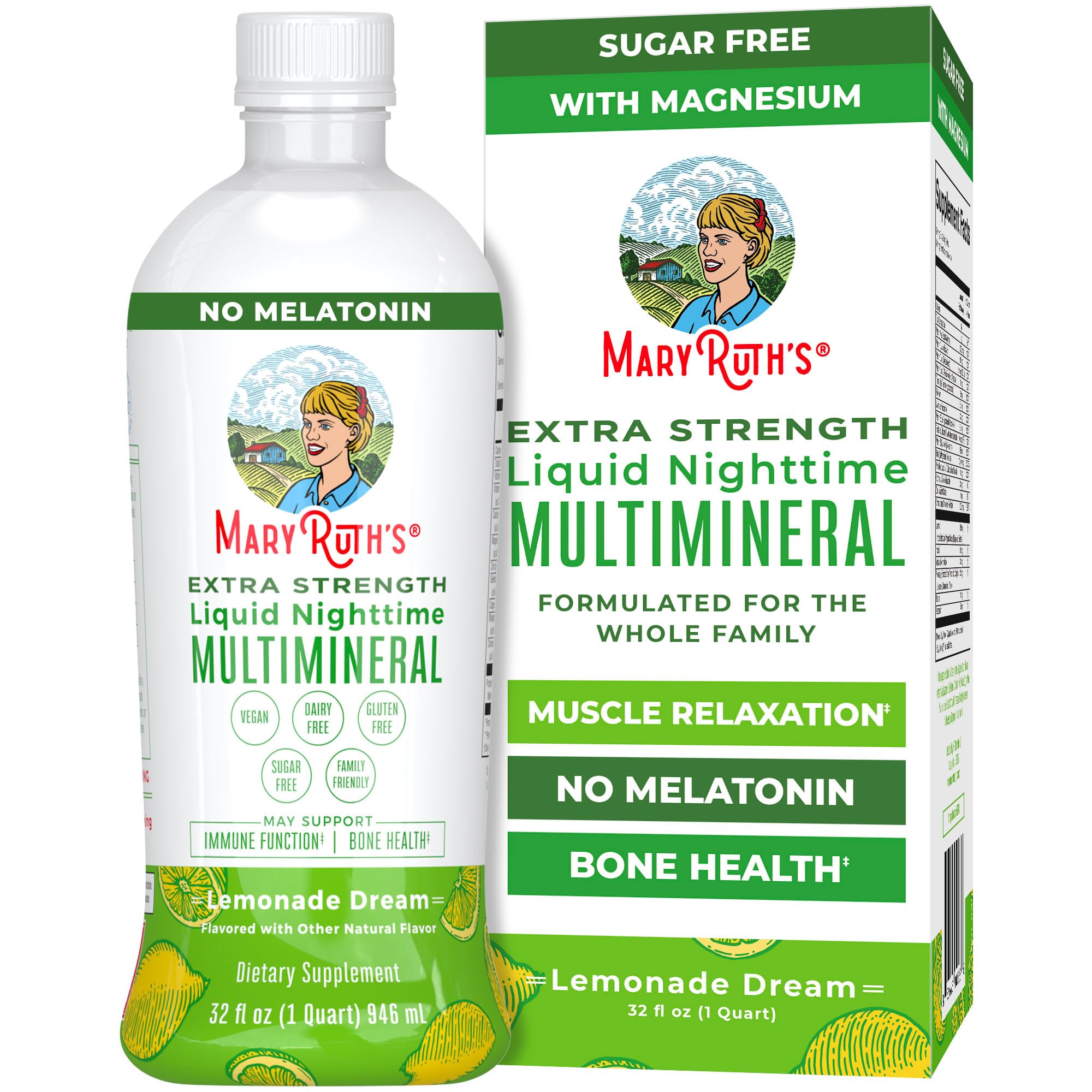 MARYRUTH'S Extra Strength Liquid Nighttime Multimineral 907g front view