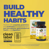 MARYRUTH'S Gut Flora Enzymes Multi-Enzyme Capsules side view