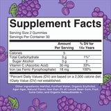 MARYRUTH'S Iron Gummies grape flavour close-up