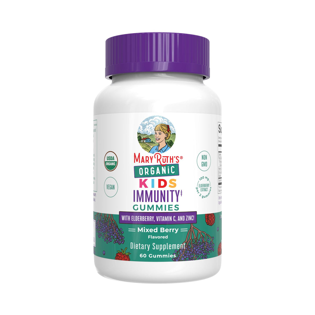 MARYRUTH'S Kids daily wellness Gummies bottle front view