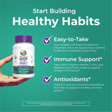 MARYRUTH'S Kids daily wellness Gummies on a kitchen counter