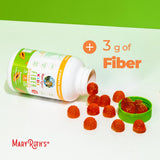 MARYRUTH'S Kids Fiber Gummies back view with ingredients list