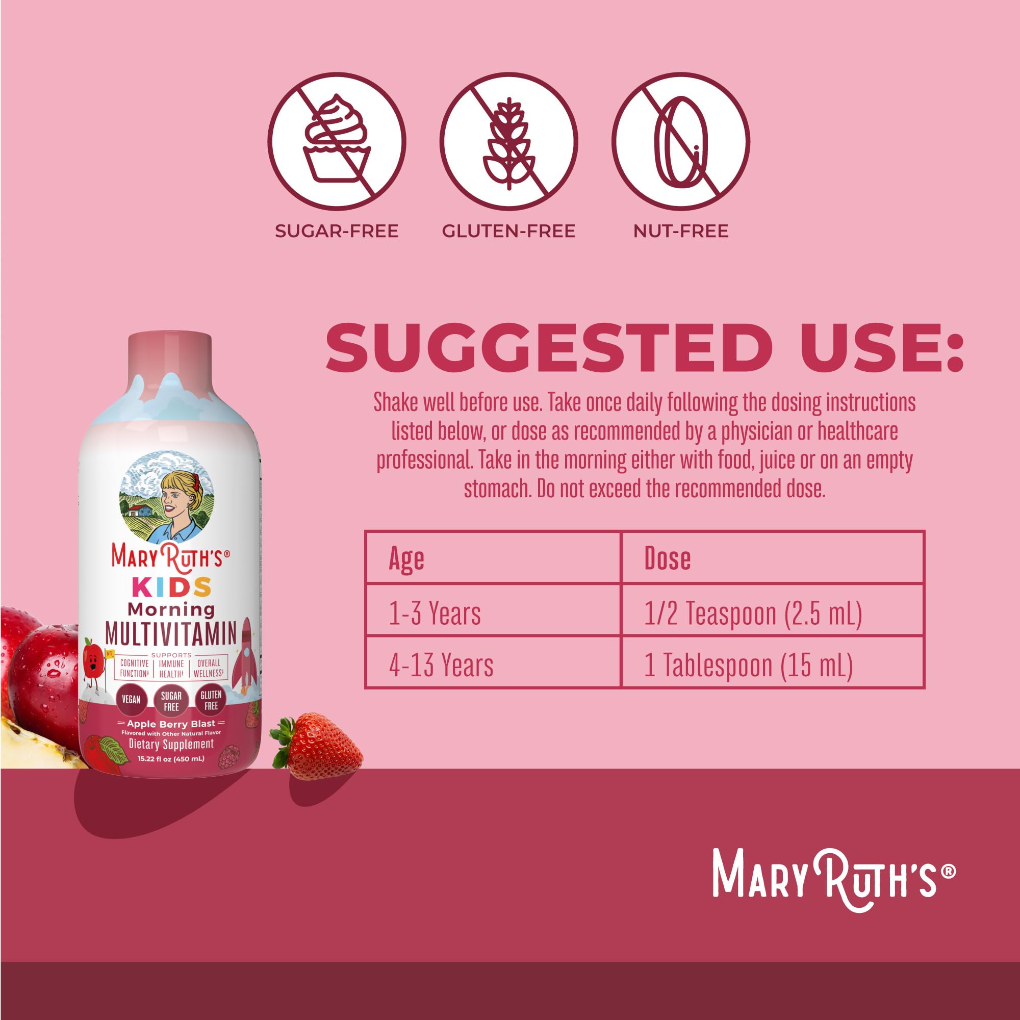 MARYRUTH'S Kids Liquid Multivitamin 572g side view