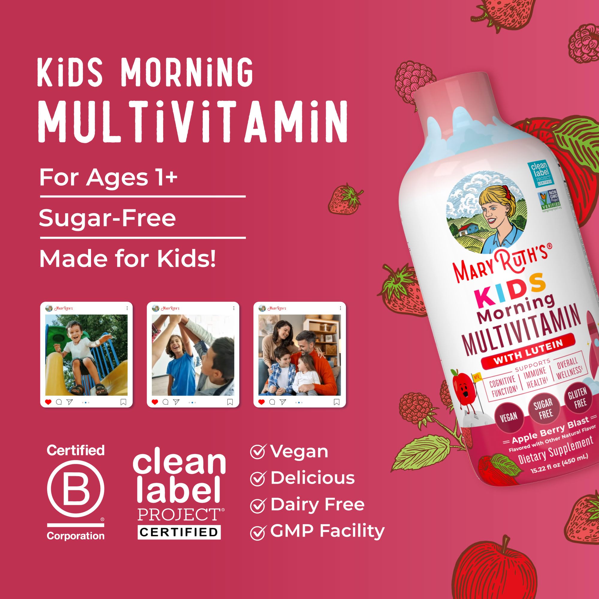 MARYRUTH'S Kids Liquid Multivitamin 572g with fruits