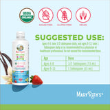 MARYRUTH'S Kids Multivitamin Liposomal back label showing ingredients