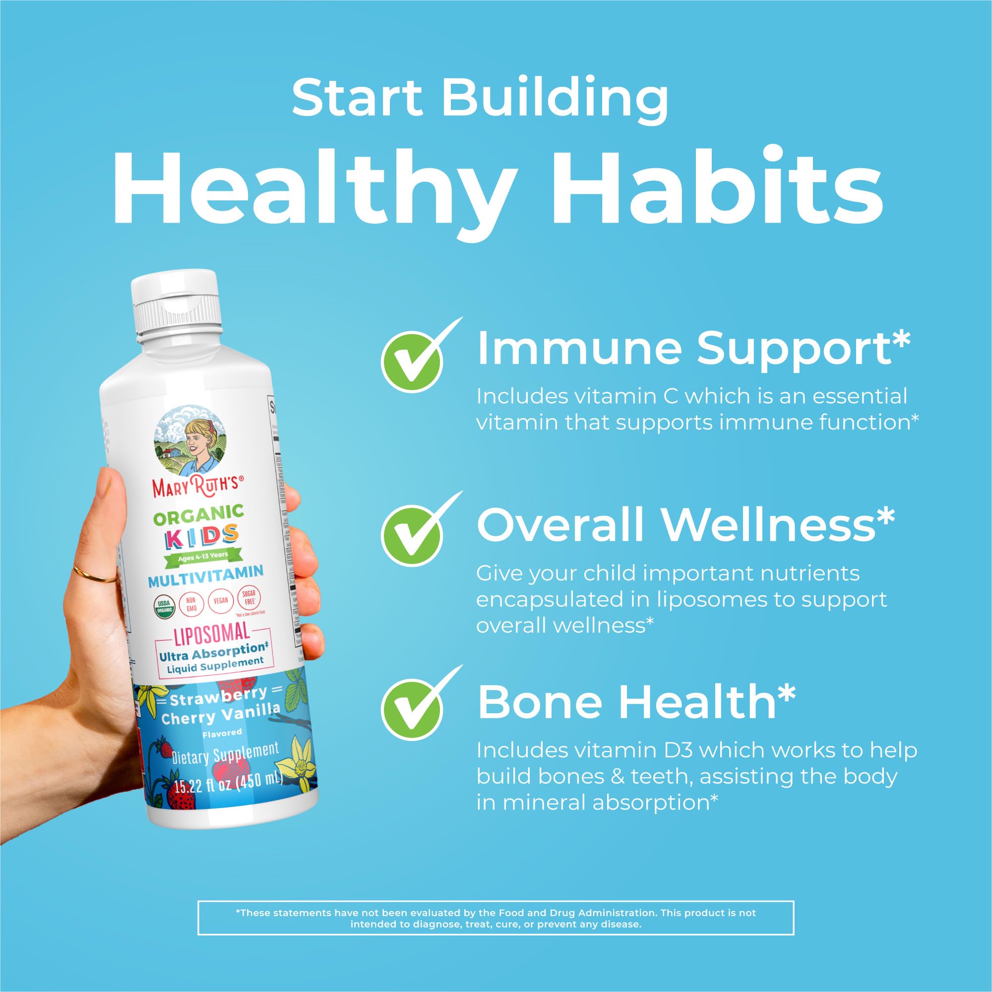 MARYRUTH'S Kids Multivitamin Liposomal with a spoonful of liquid