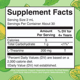 MARYRUTH'S L-Theanine Liquid Drops bottle with dosage instructions