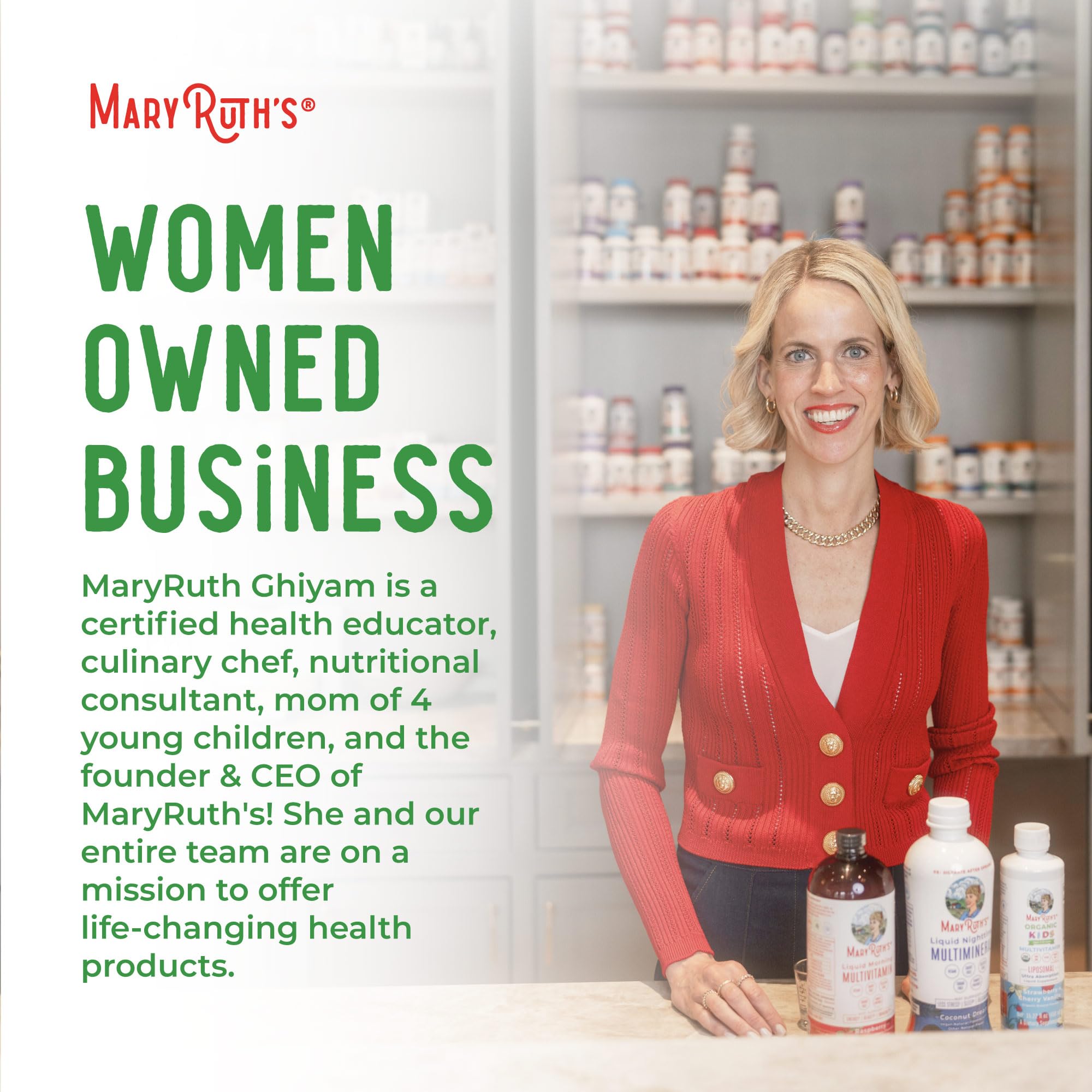 MARYRUTH'S L-Theanine Liquid Drops in a glass of water