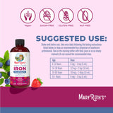 MARYRUTH'S Liquid Iron Supplement 490g side view