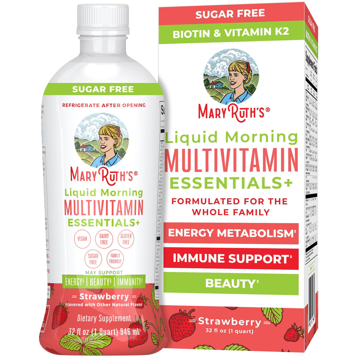 MARYRUTH'S Liquid Morning Multivitamin Essentials+ bottle front view