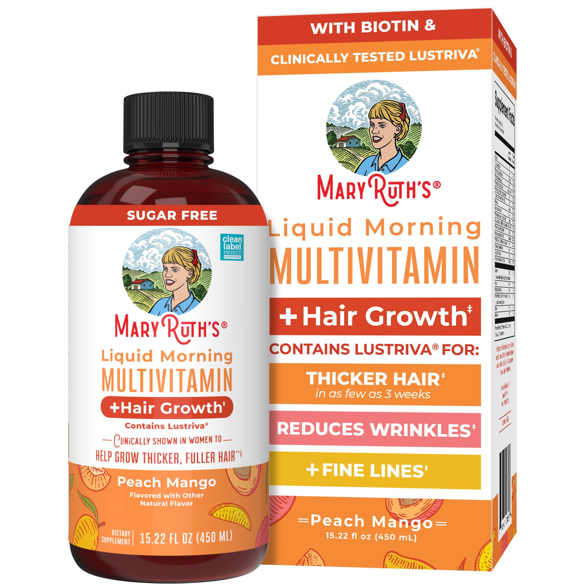 MARYRUTH'S Liquid Multivitamin + Hair Growth 200g front view