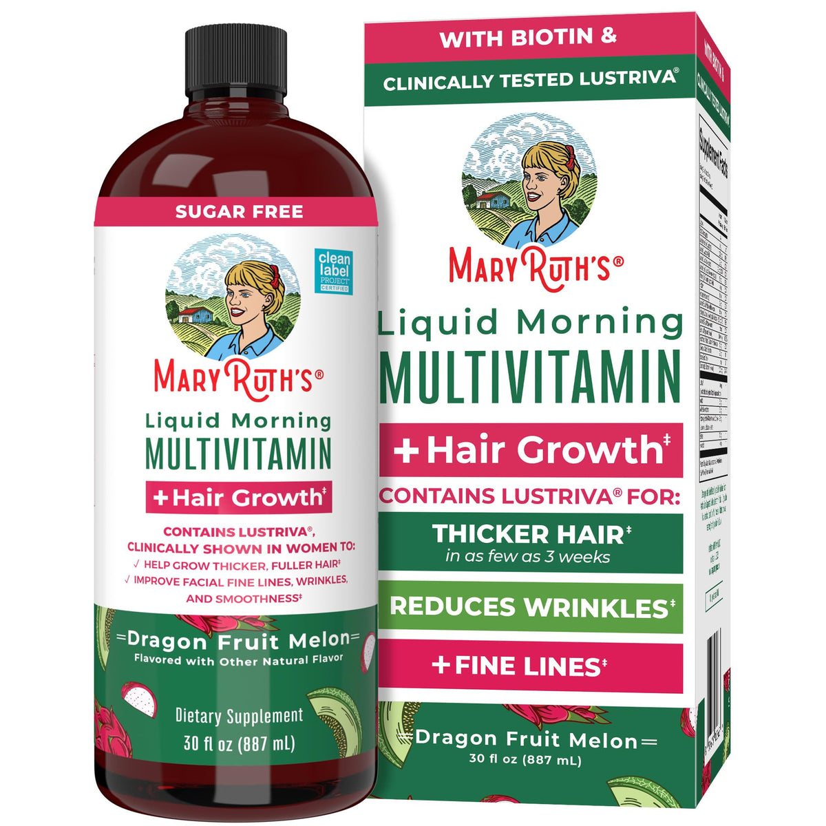 MARYRUTH'S Liquid Multivitamin + Hair Growth 91g front view
