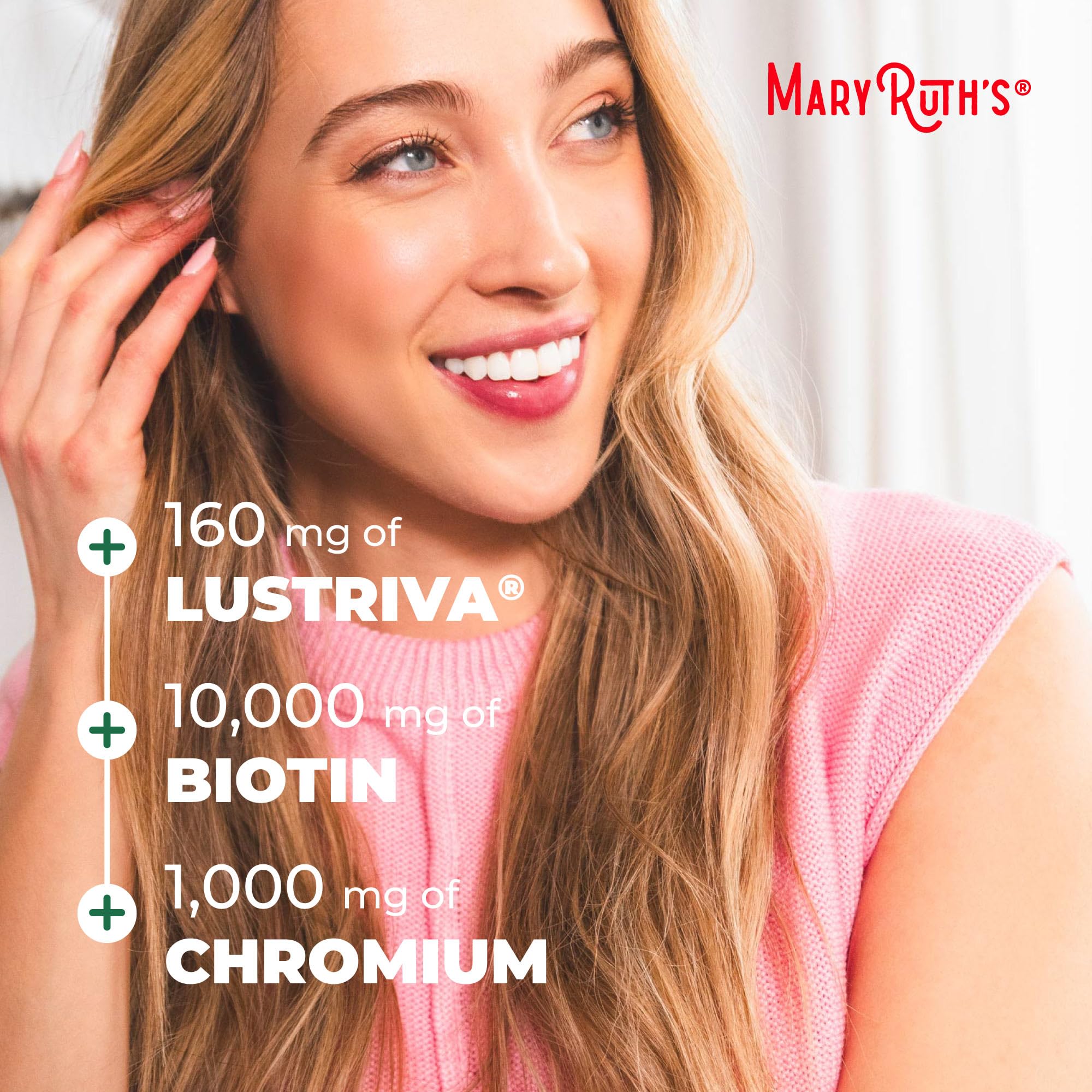 MARYRUTH'S Liquid Multivitamin + Hair Growth 91g nutrition label