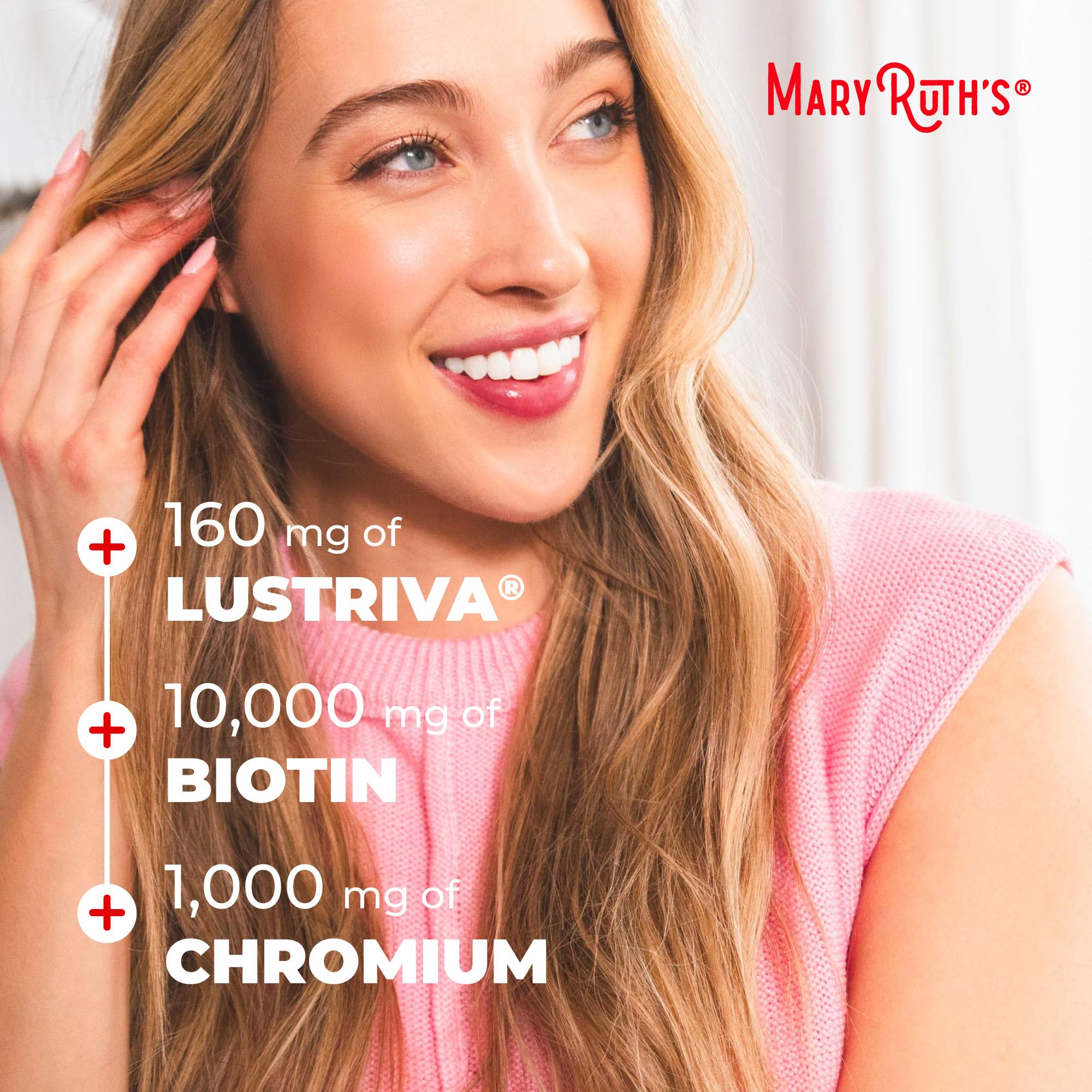 MARYRUTH'S Liquid Multivitamin + Hair Growth serving suggestion