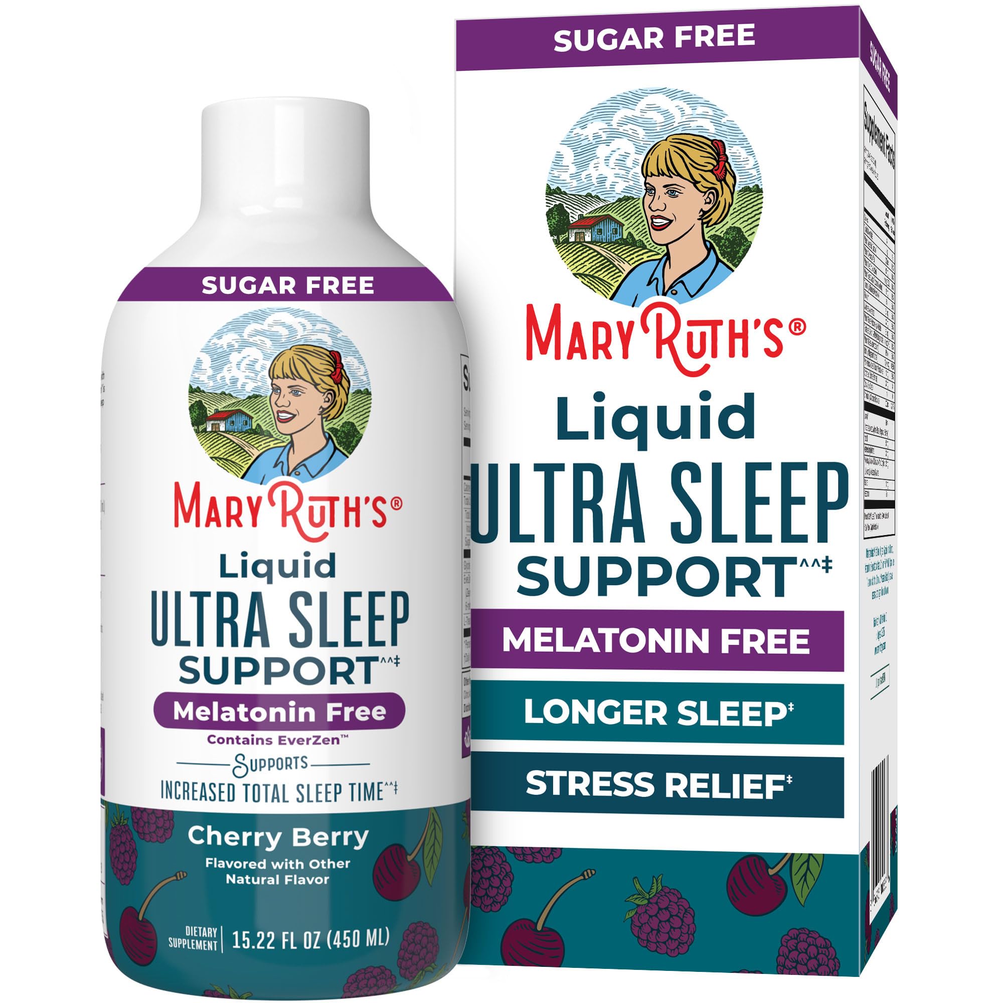 MARYRUTH'S Liquid Ultra bottle front view with cherry berry flavour