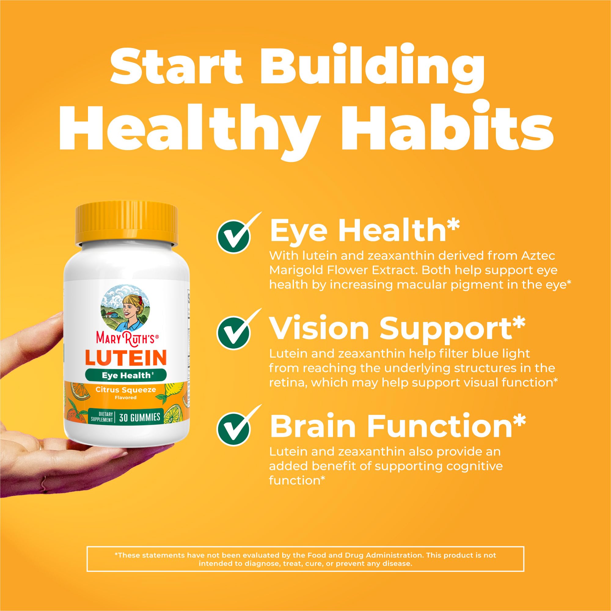 MARYRUTH'S Lutein Gummies with Zeaxanthin ingredients list