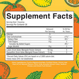 MARYRUTH'S Lutein Gummies with Zeaxanthin side view showing gummies