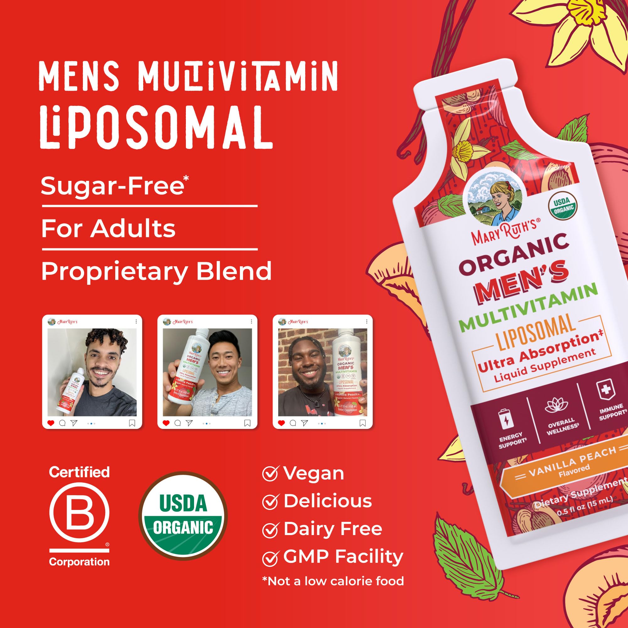 MARYRUTH'S Men's Multivitamin Liposomal 281g lifestyle scene