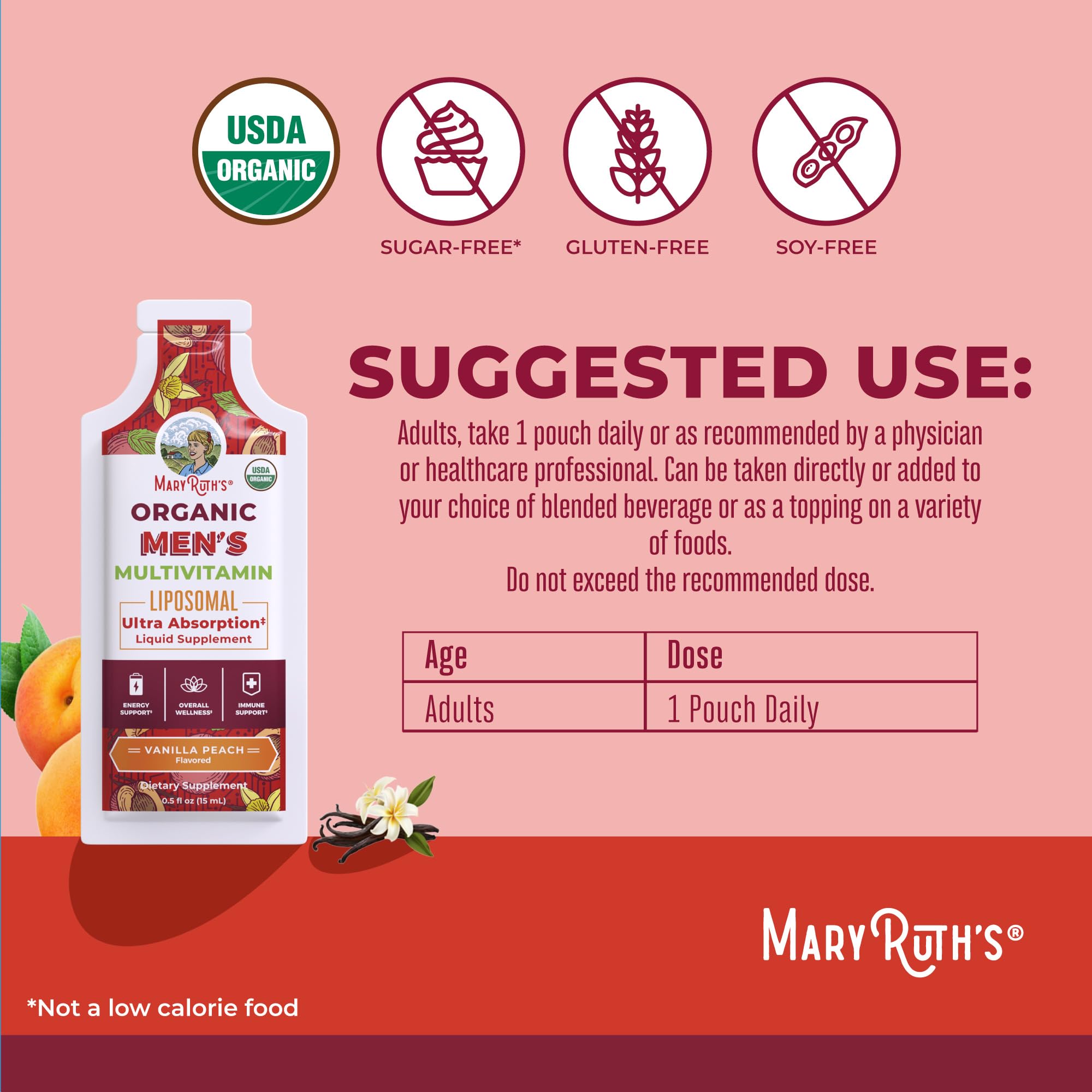 MARYRUTH'S Men's Multivitamin Liposomal 281g packaging